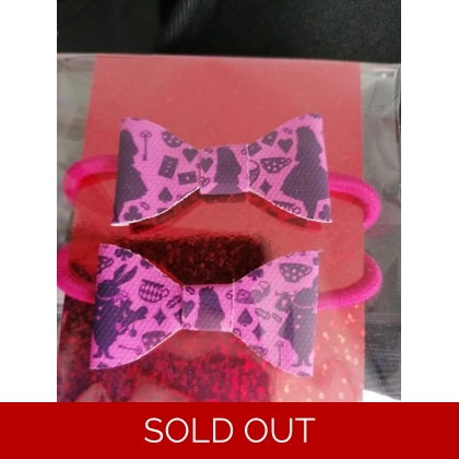 Disney Alice In Wonderland Hair Bow Ties Bobbles